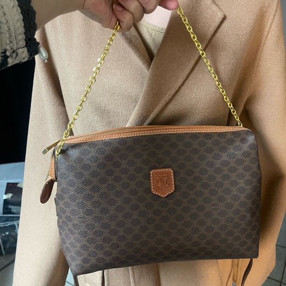 Authentic vintage CELINE LEATGER CLUTCH crossbody BAG MC98/1 (A2041) - Picture 2 of 14